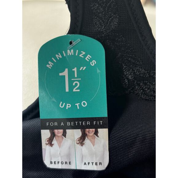 BALI Minimizer Bra Black NWT Passion For Comfort 40DDD - Picture 7 of 8